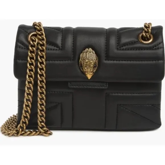 NWT Kurt Geiger Leather Kensington Mini Crossbody Black